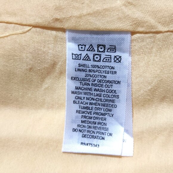 Tommy Bahama Girl's Cotton Sundress Yellow Pink Floral Bow CrissCross Back - Picture 5 of 5